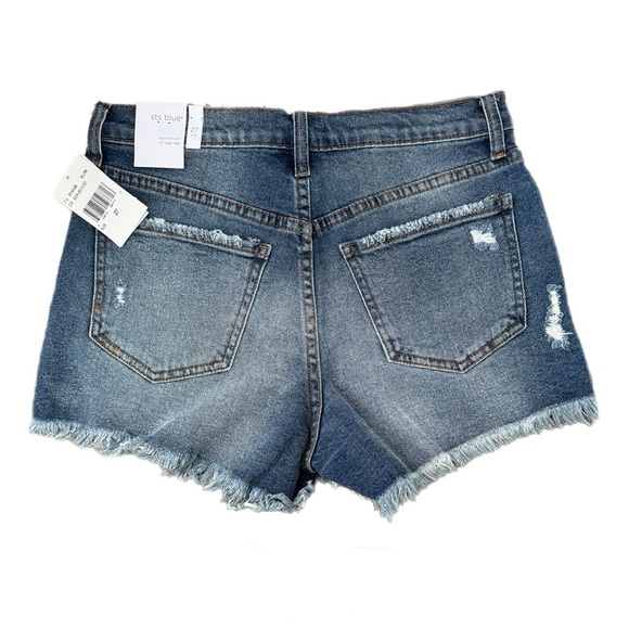NWT STS BLUE STITCH FIX Layne Jean Shorts Raw Hem High Rise Women’s Sz 27/4 - Picture 3 of 8